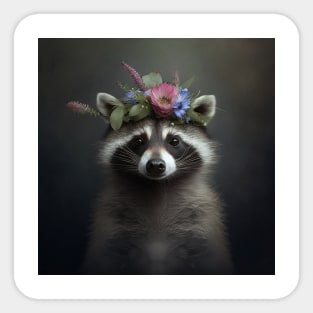 Funny raccoon Sticker